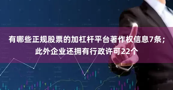 有哪些正规股票的加杠杆平台著作权信息7条；此外企业还拥有行政许可22个