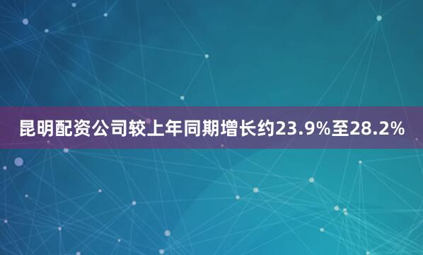 昆明配资公司较上年同期增长约23.9%至28.2%